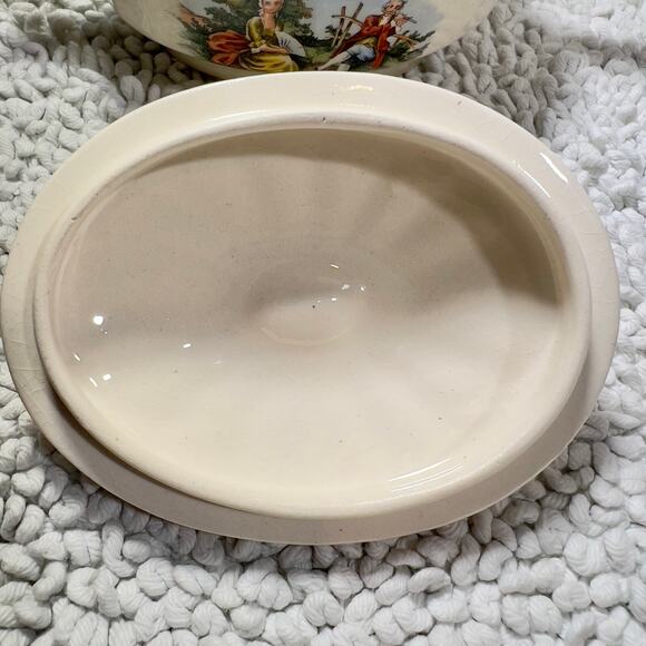 Cronin China Creamer or Gravy Boat & Lidded Sugar Bowl Minerva OH CO12 Gold Whit - Picture 11 of 16